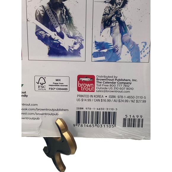 Authentic Jimi Hendrix Wall Calendar 2015 New Sealed Collectors Item Memorabilia - Picture 5 of 7